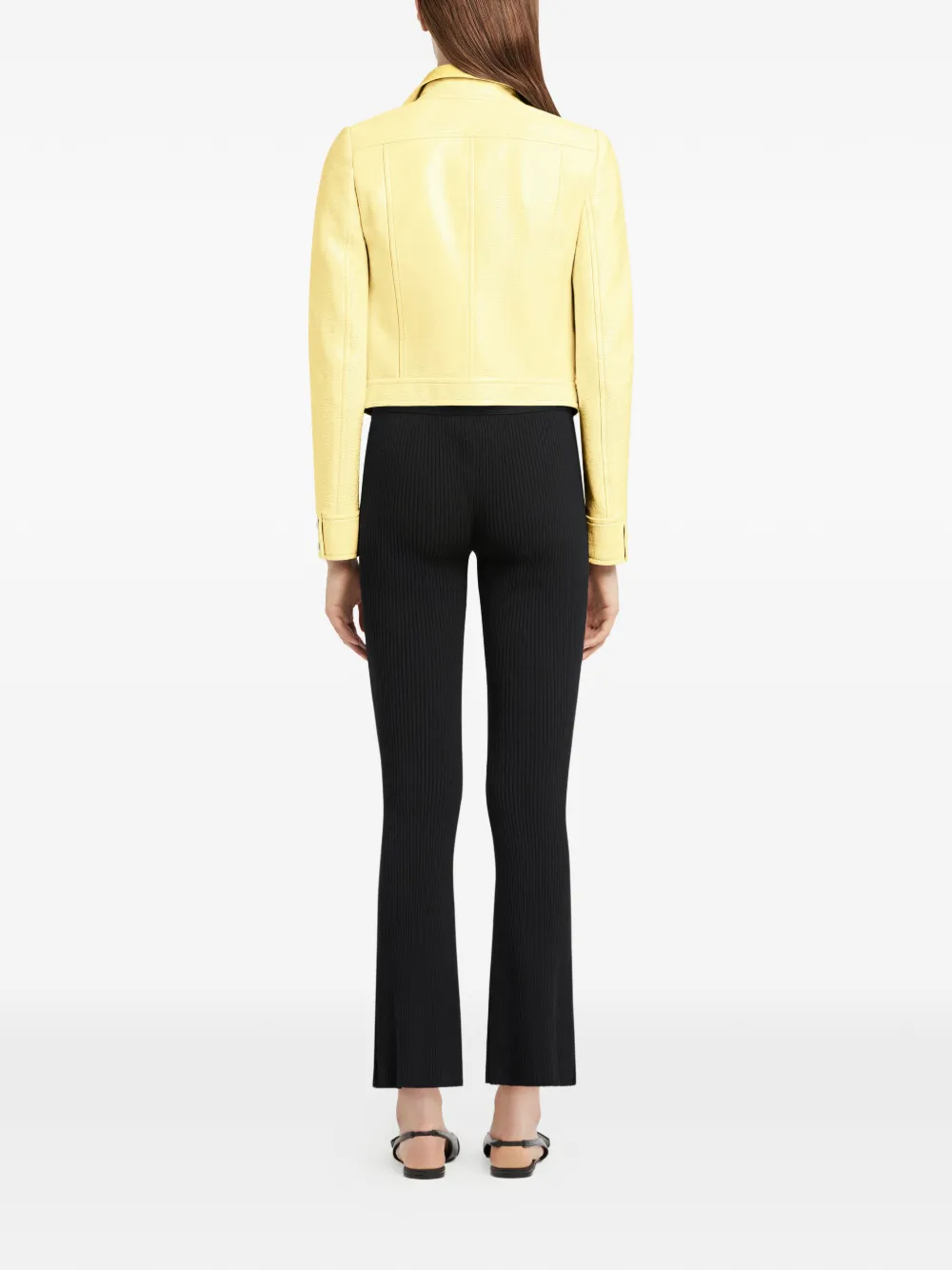  Courrèges Chaqueta Corta Con Efecto Vinilo - Amarillo 