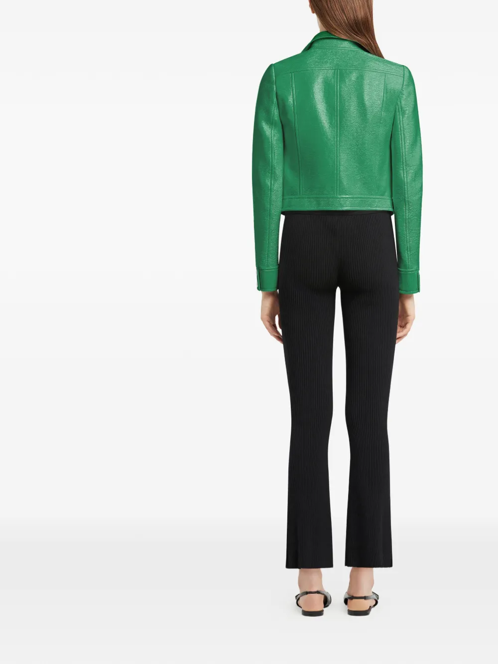  Courrèges Chaqueta Corta Con Efecto Vinilo - Verde 