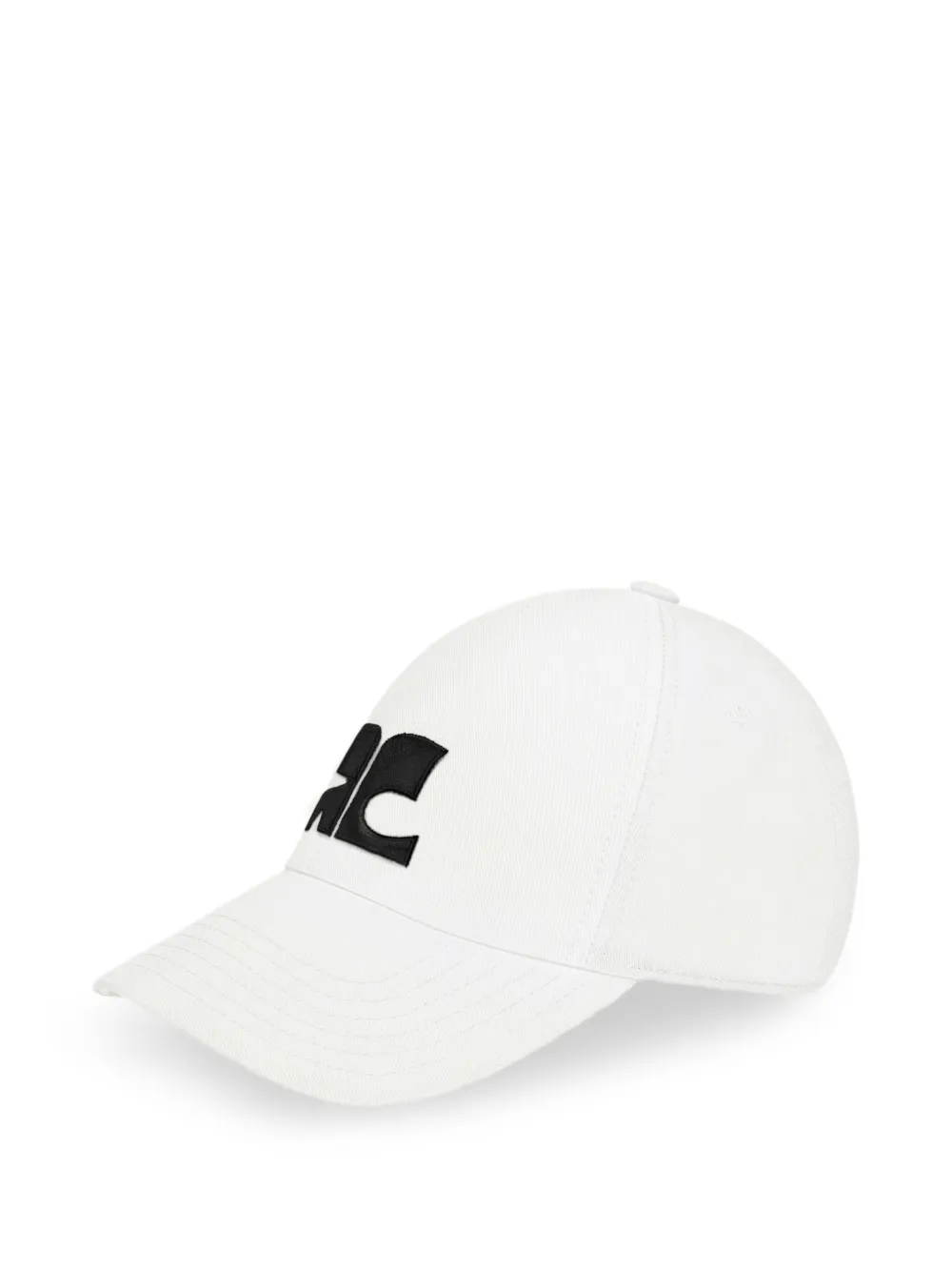 Courrèges AC pet met logo-patch Wit