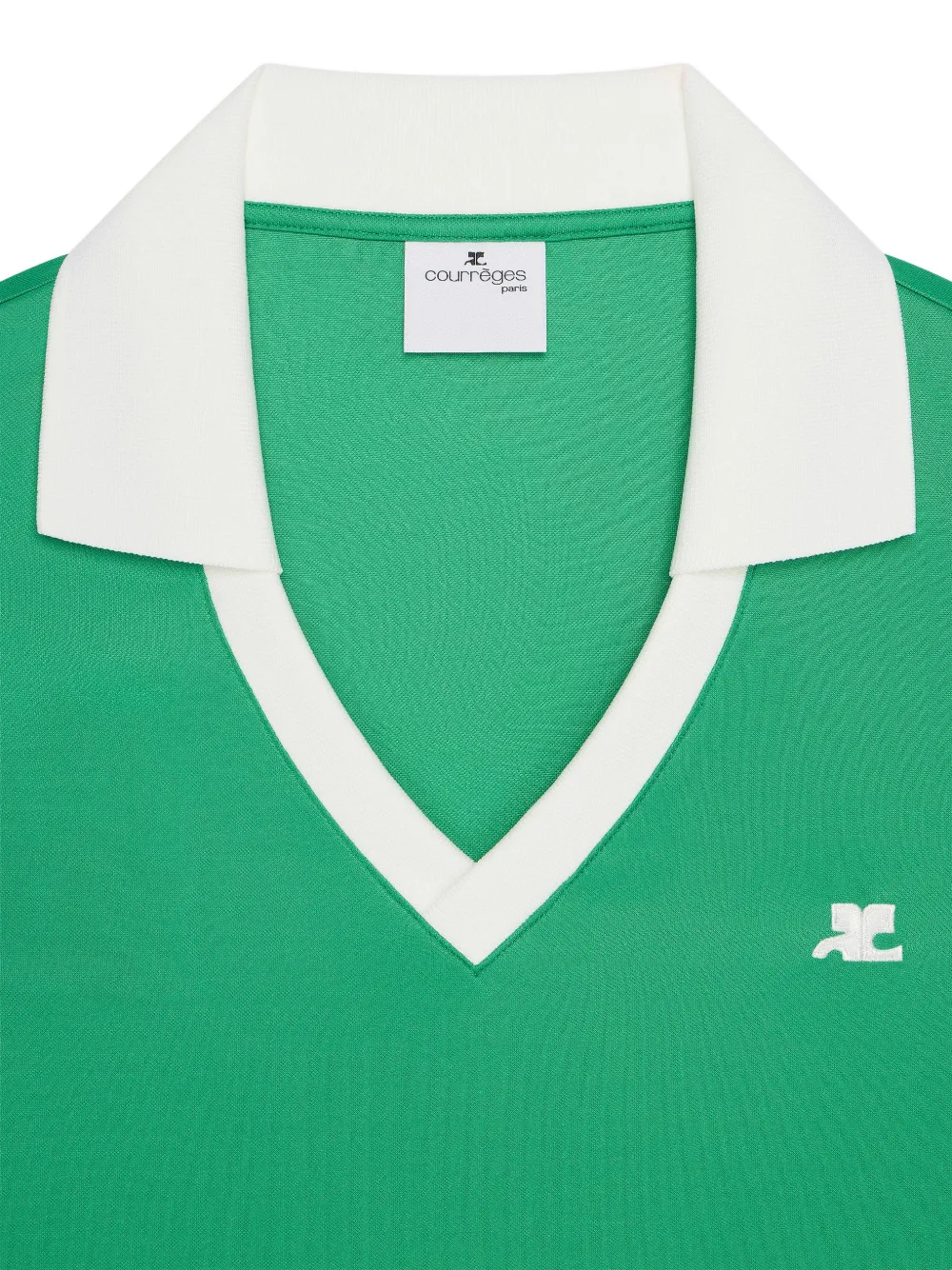 Courrèges Mini-jurk met geborduurd logo Groen