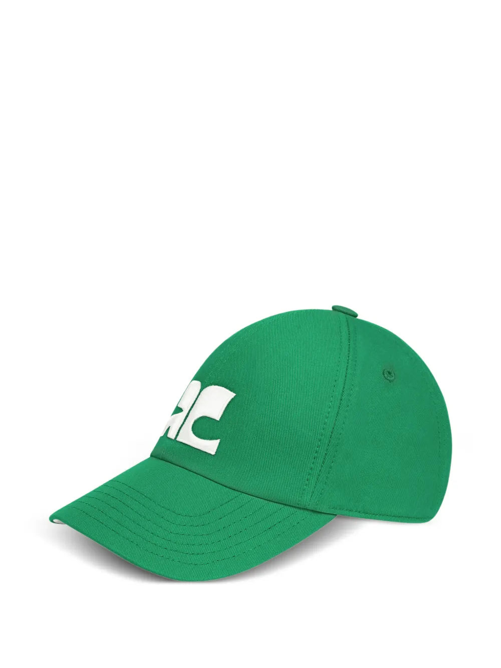 Courrèges AC pet met logo-patch Groen
