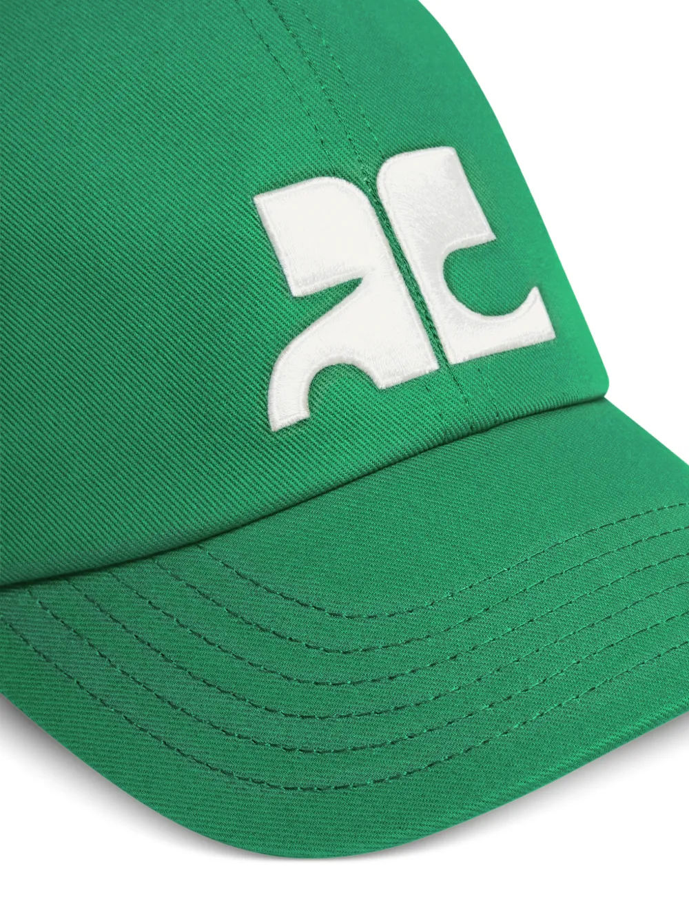 Courrèges AC pet met logo-patch Groen