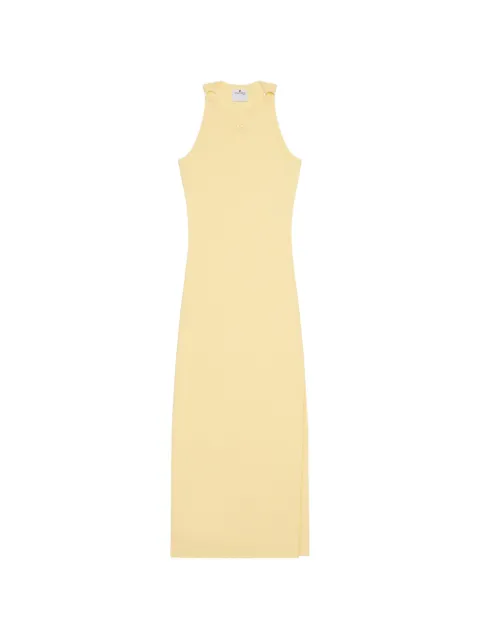 Courrèges buckle-detail ribbed-knit midi dress