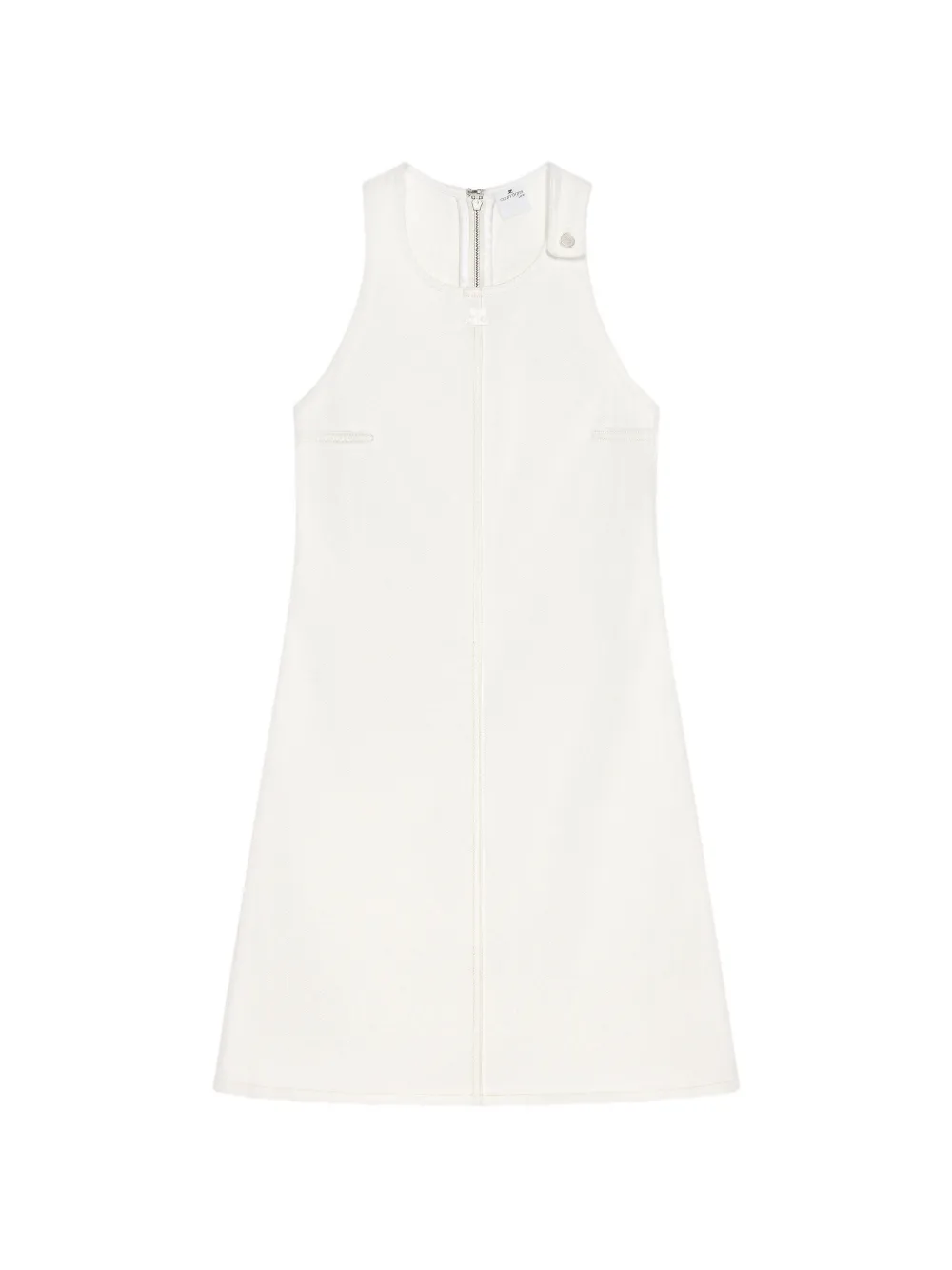 Courrèges denim A-line mini dress - Bianco