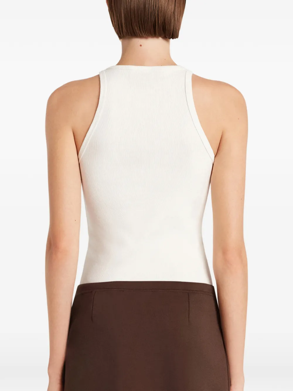 Courrèges Tanktop met gespdetail Wit