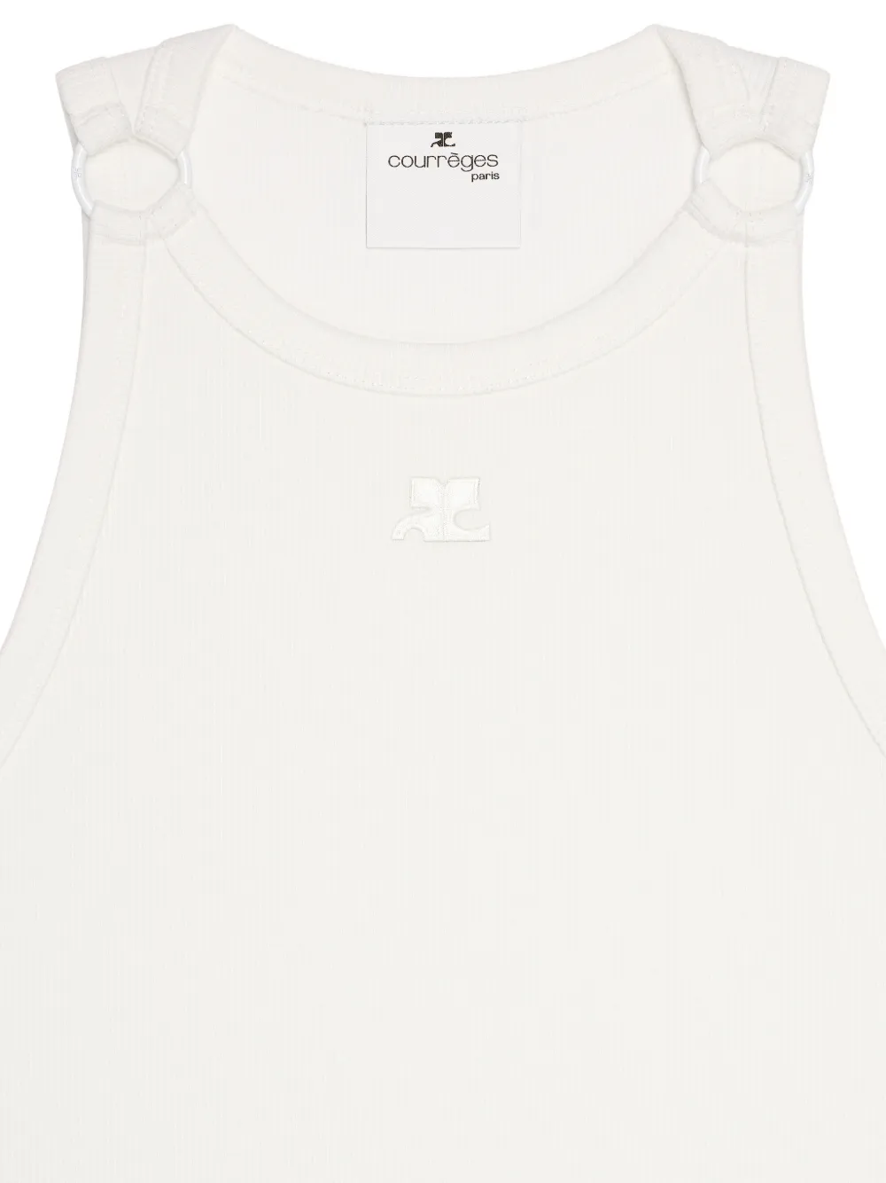 Courrèges Tanktop met gespdetail Wit