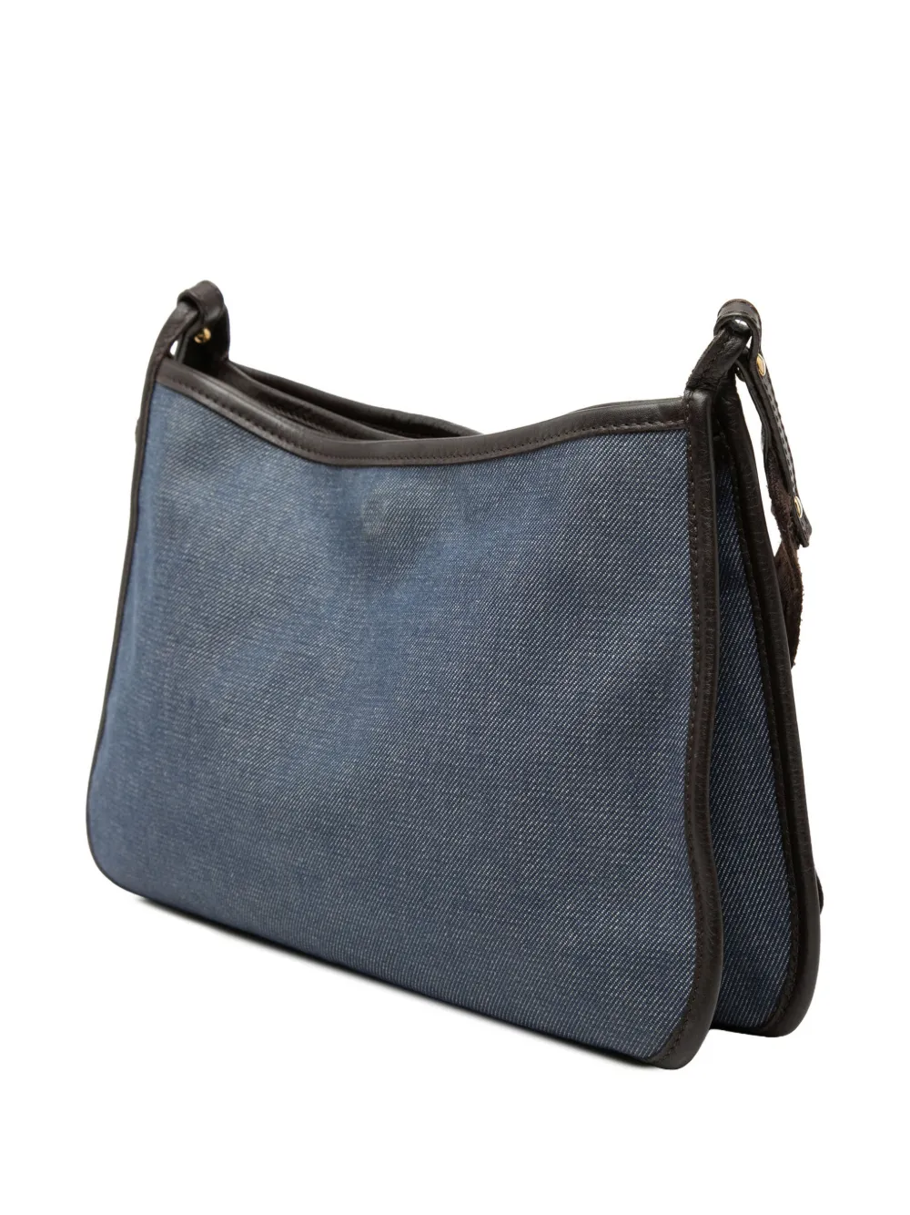 Fendi Pre-owned 2000-2010 Denim Pochette Crossbody Bag in Blue, view 3