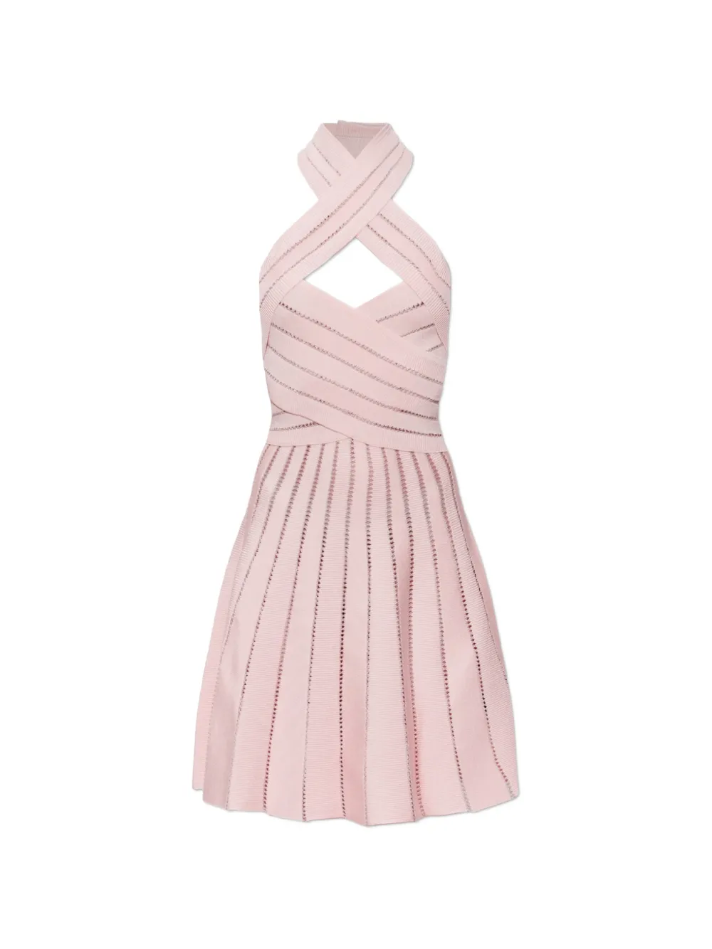 Balmain cross-strap backless mini dress - Rosa