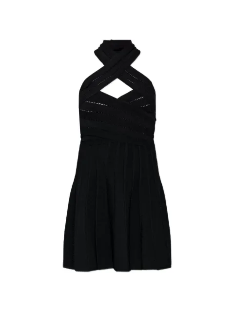 Balmain vestido corto con cuello halter