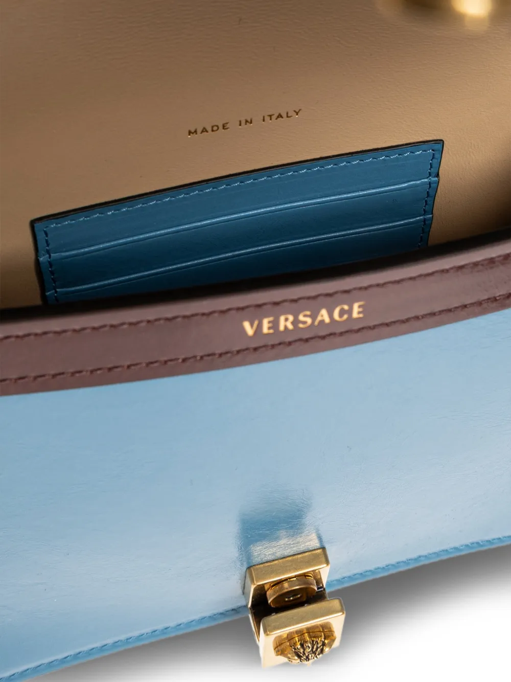 Versace Severine leren mini-tas Blauw