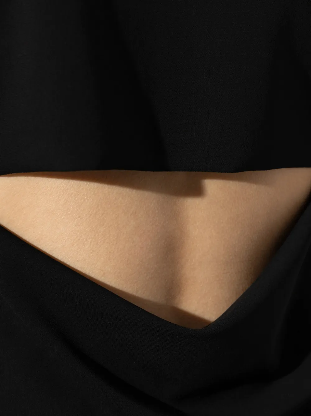 Jil Sander Top met split aan de achterkant Zwart