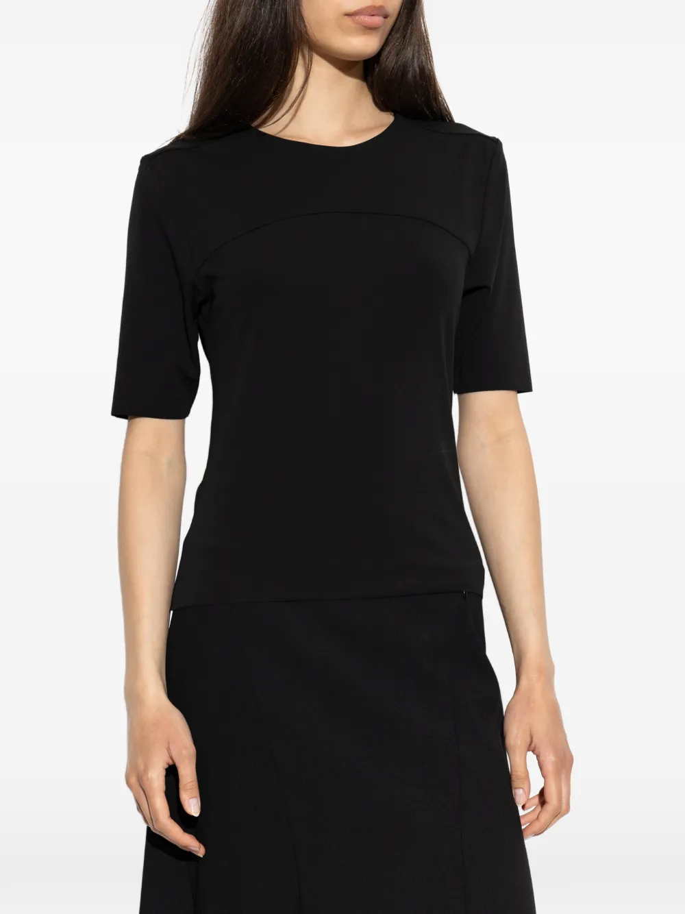 Jil Sander Top met split aan de achterkant Zwart