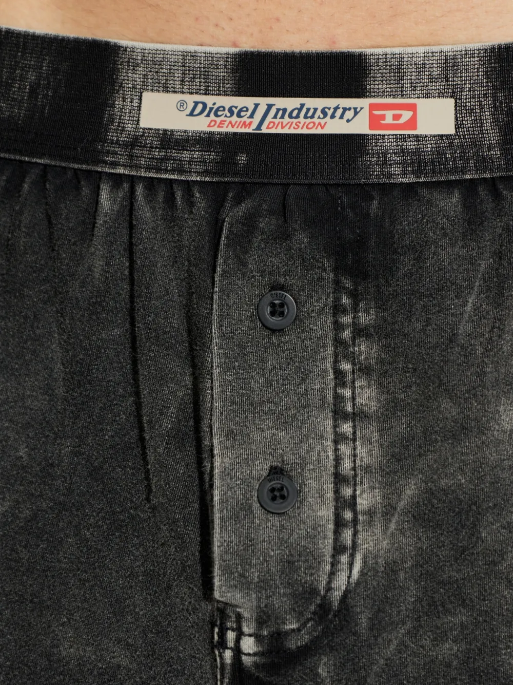 Diesel Boxershorts met denim-effect Zwart