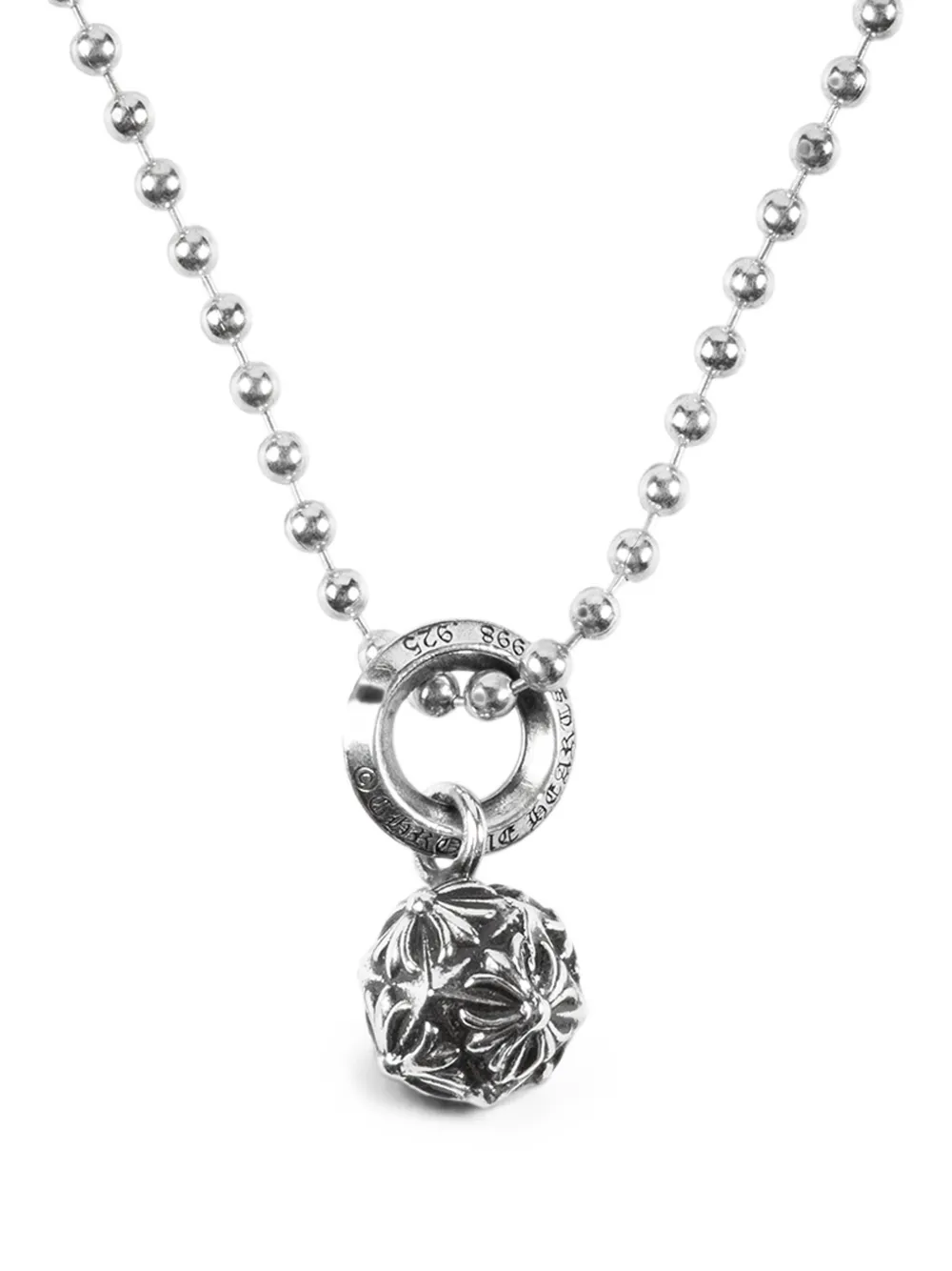 Chrome Hearts Pyramid Plus ball-pendant Necklace | فضي | FARFETCH OM