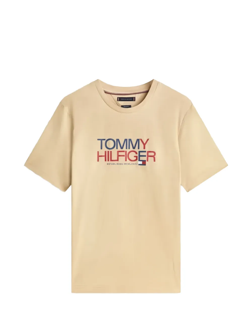 Tommy Hilfiger logo-print T-shirt - Nude