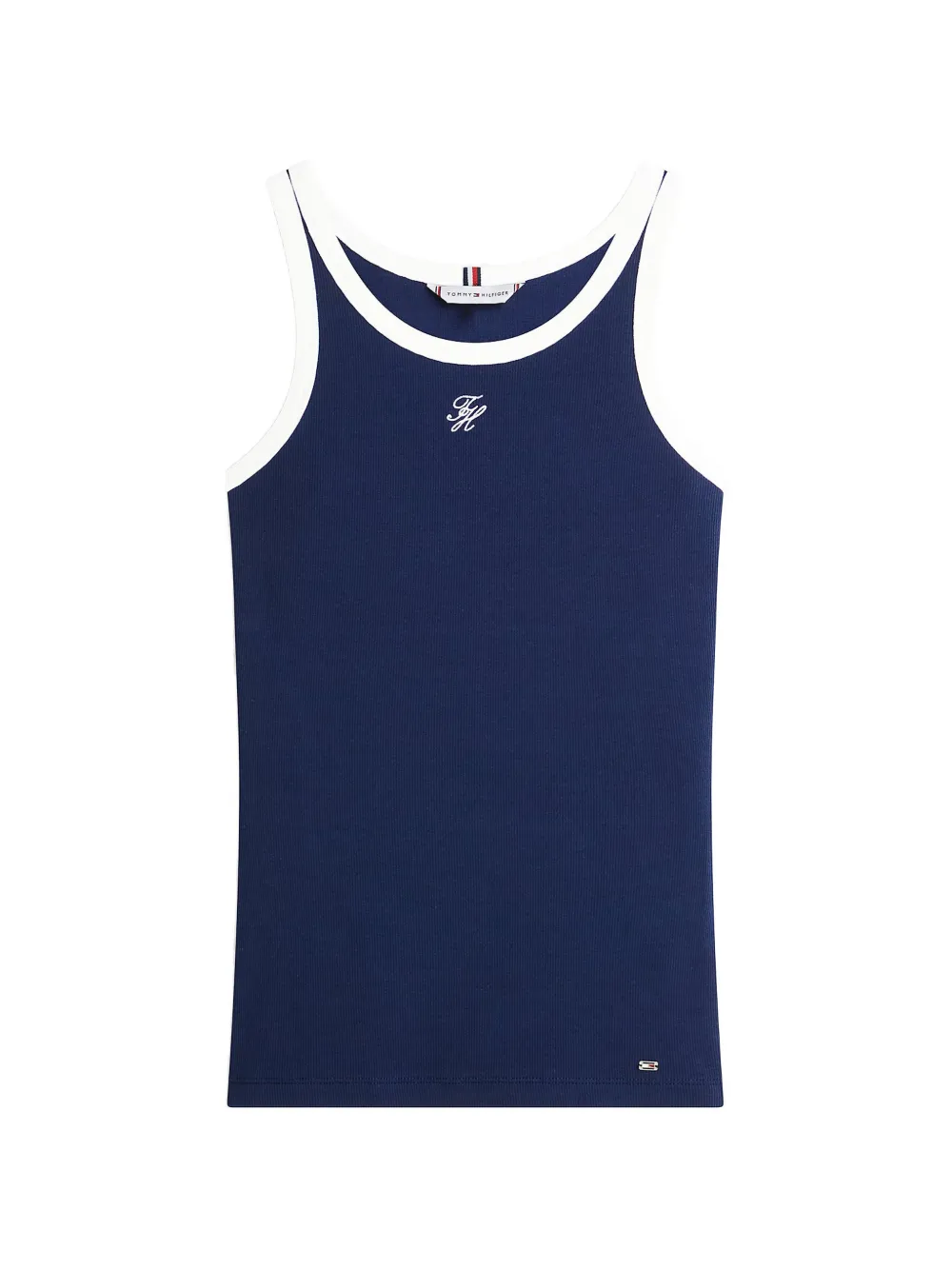 Tommy Hilfiger CONTRAST BIND RIB TANK - Blu