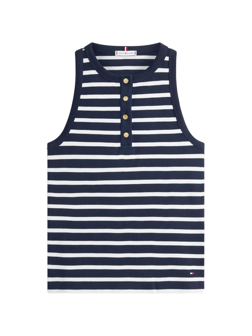 Tommy Hilfiger Henley striped top - Blu