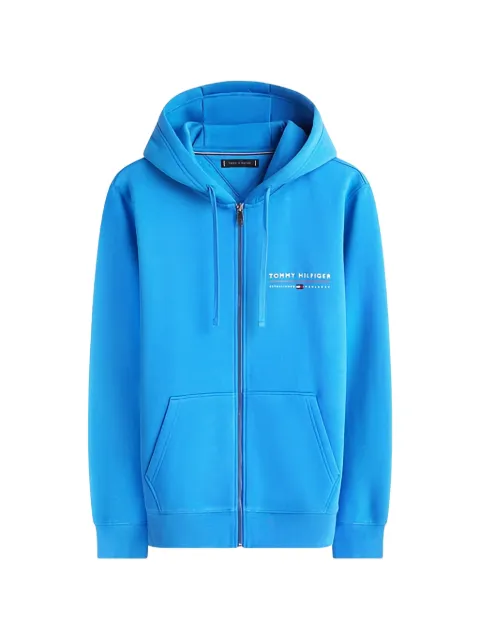 Tommy Hilfiger logo-print zip-fastening hoodie