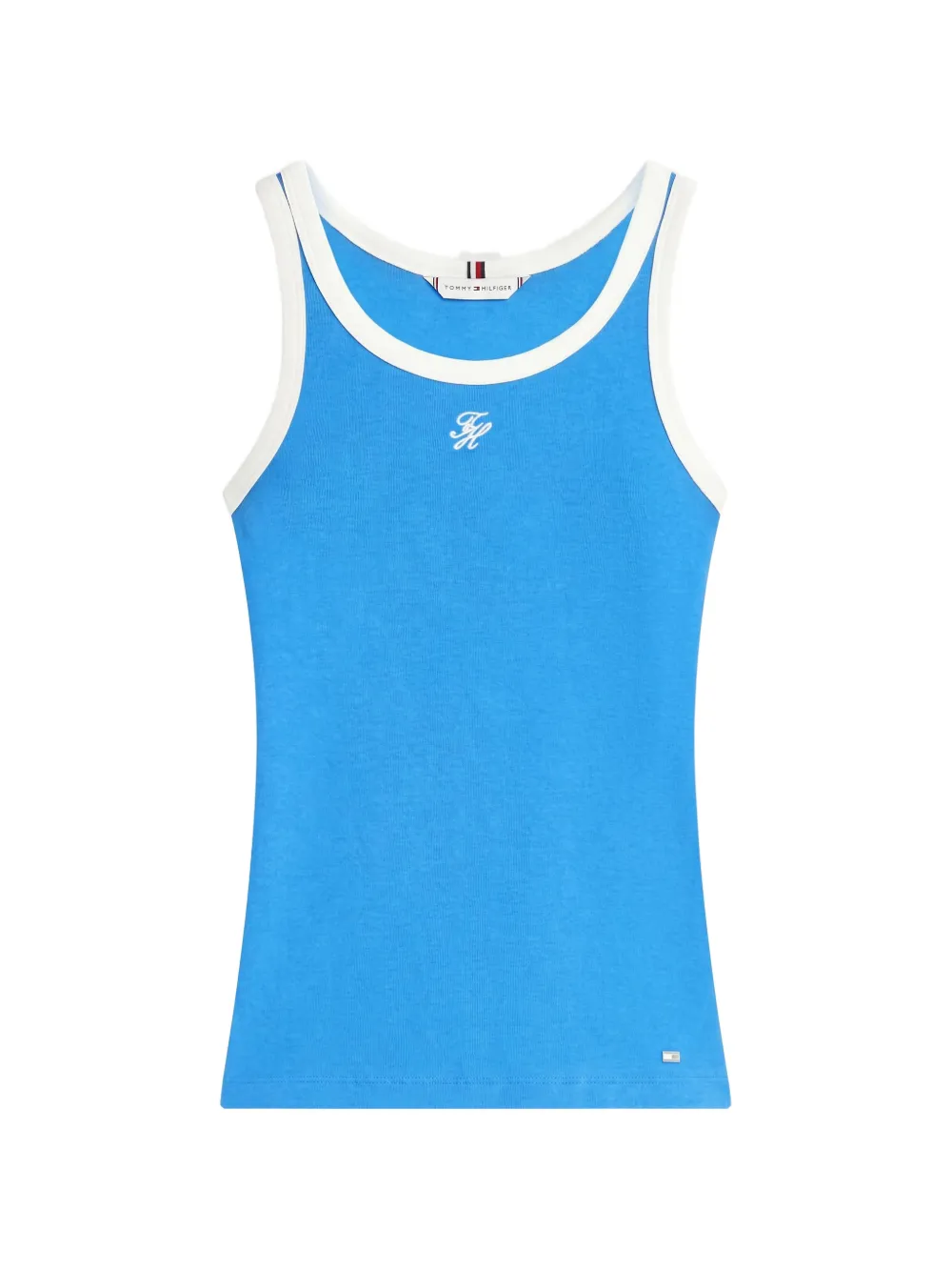 Tommy Hilfiger contrast-bind rib tank top - Blu