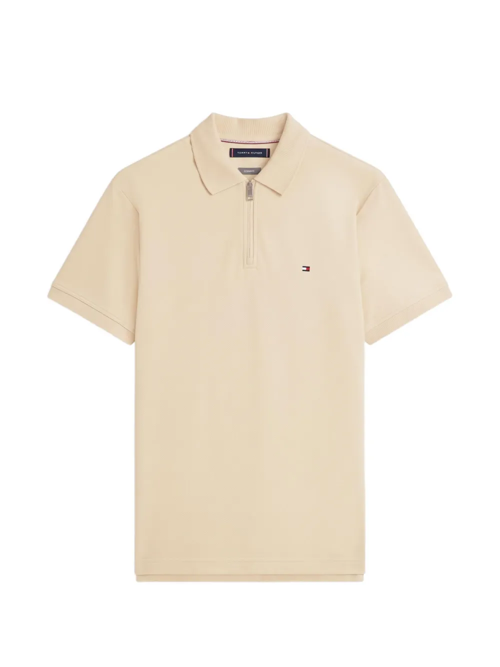 Tommy Hilfiger zip-fastening interlock polo shirt - Toni neutri