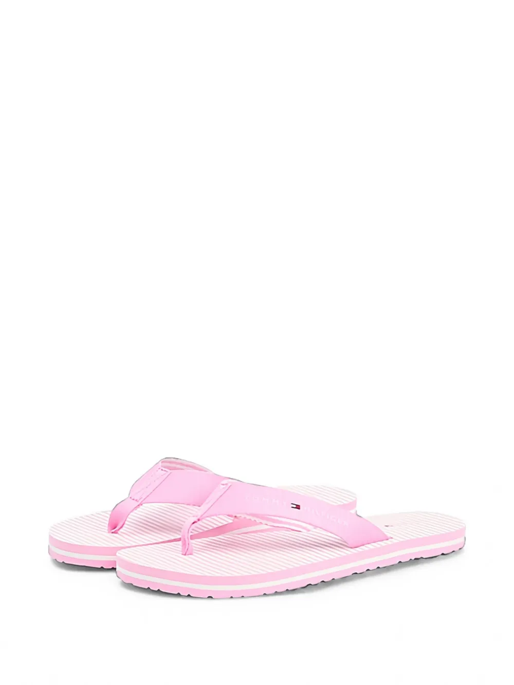 Tommy Hilfiger Ithaca gestreepte teenslippers Roze