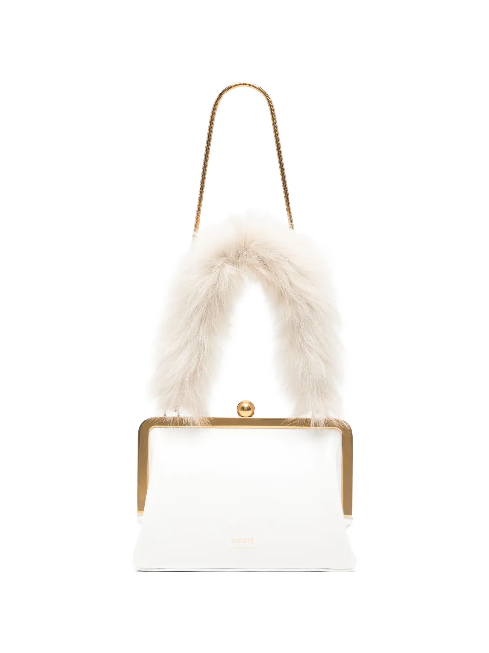 KHAITE Pre-Owned Lilith Handtasche mit Faux-Fur-Henkel - Weiß