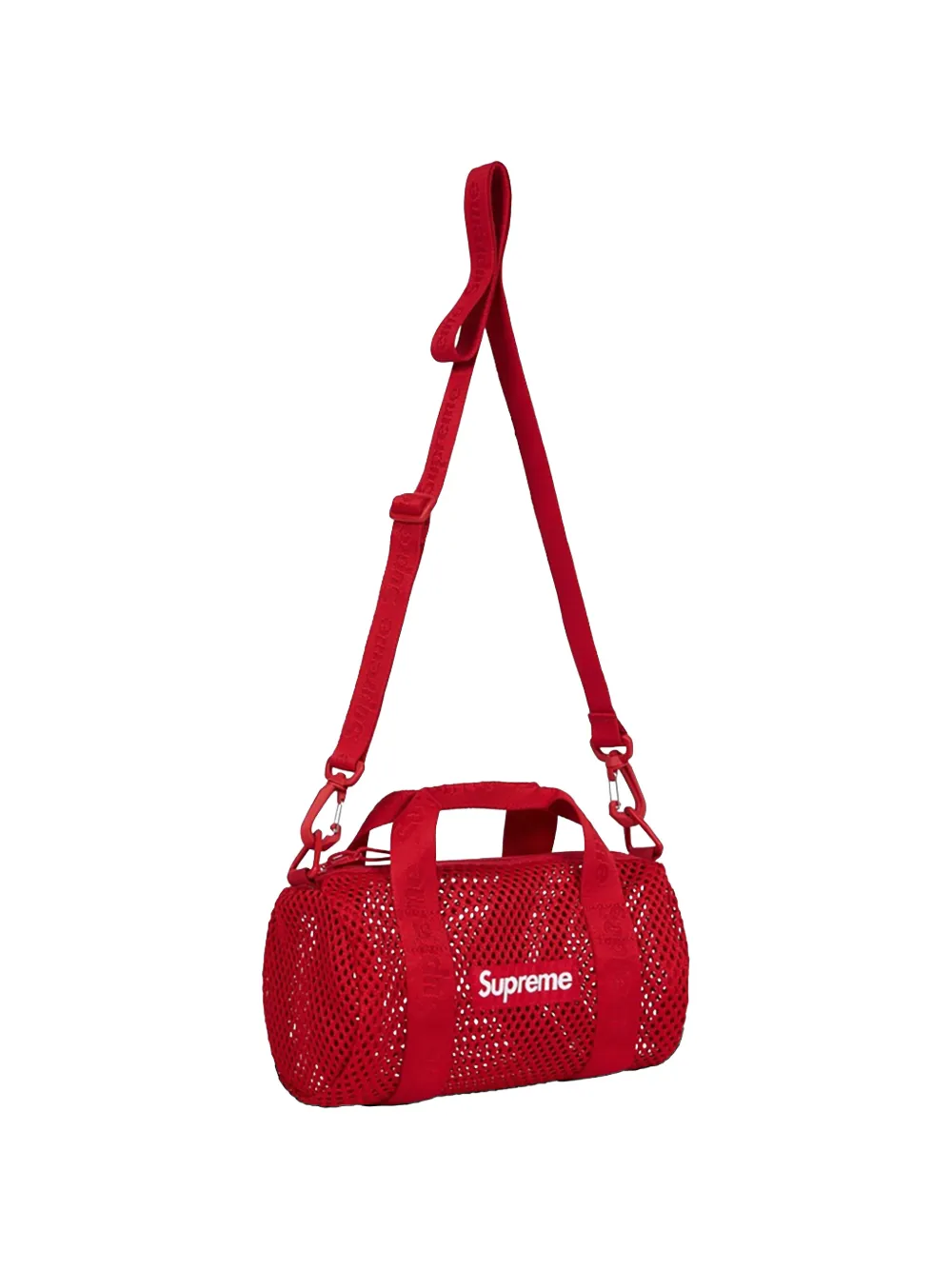 Supreme Kleine mesh duffeltas (3 L) Rood