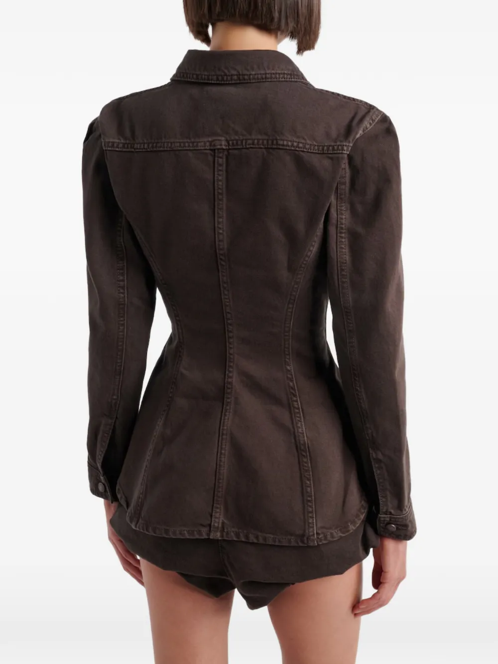 Magda Butrym Shirt met ceintuur Bruin