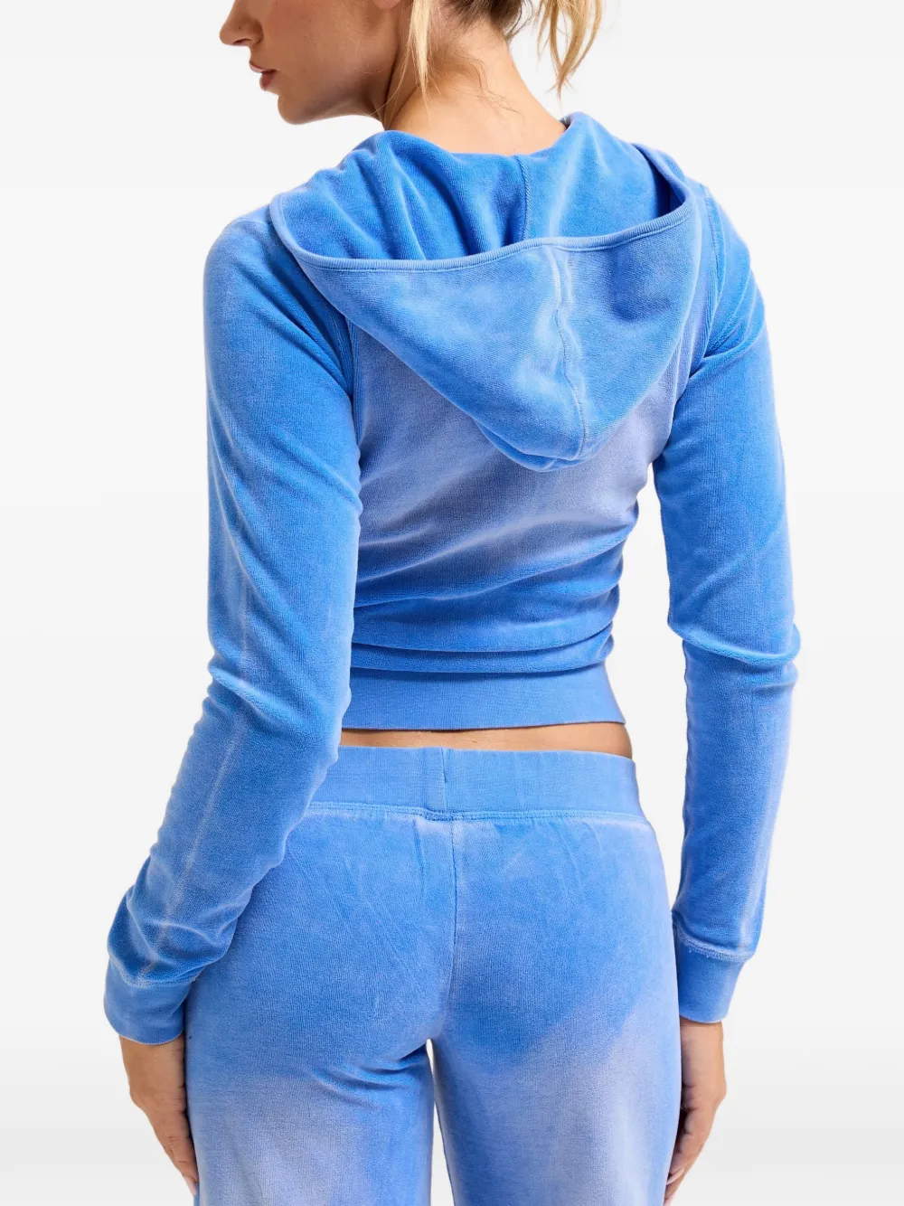 Juicy Couture Hoodie met rits en gewassen effect Blauw