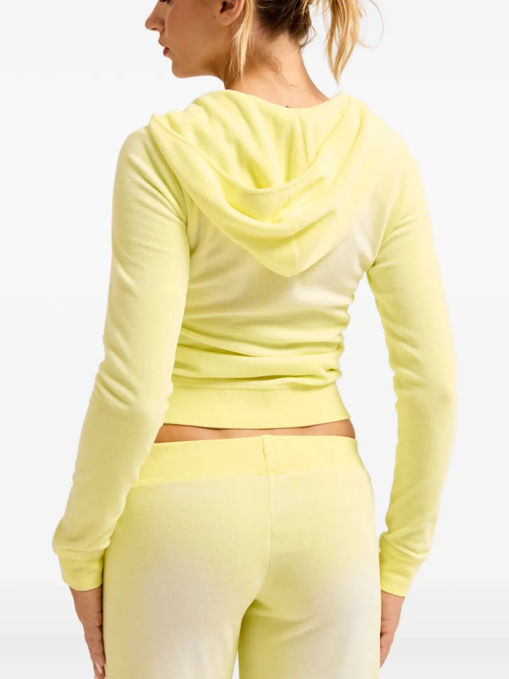 Juicy Couture Hoodie met rits en gewassen effect Geel