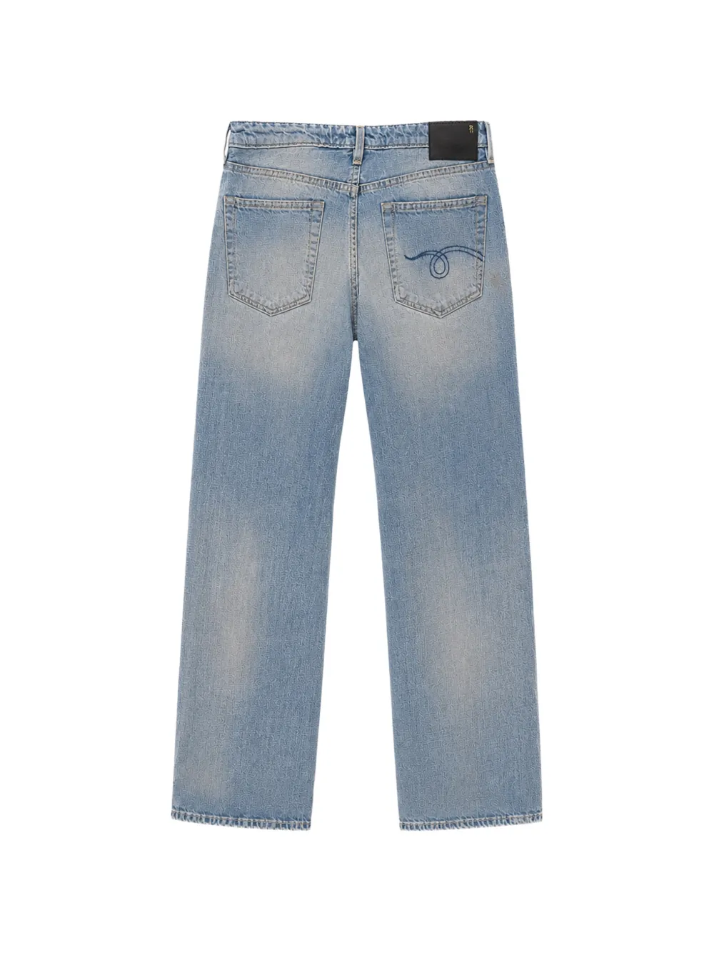 R13 Effie jeans met vervaagd effect Blauw