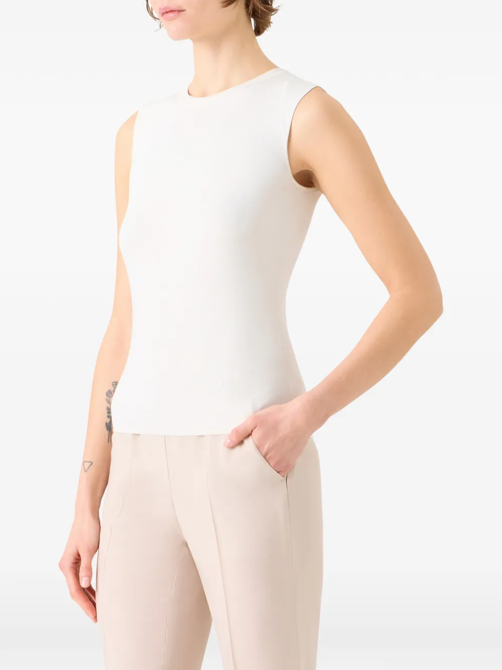  Akris Sleeveless Top - Blanc 