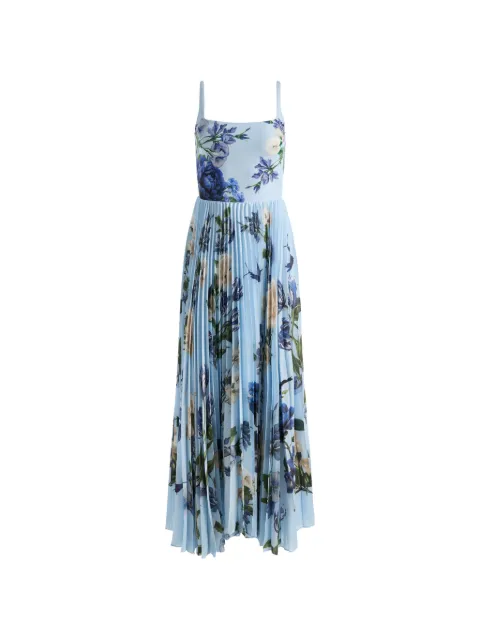 alice + olivia Carolyn floral-print pleated maxi dress