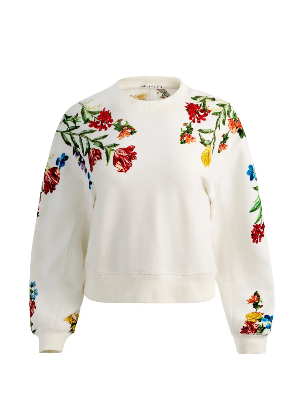 alice + olivia Russell crew-neck sweatshirt - Bianco