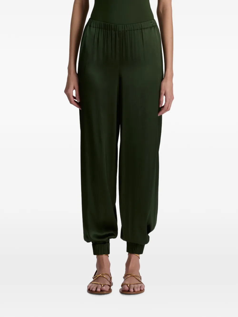 alice + olivia Declan elasticated trousers - Verde