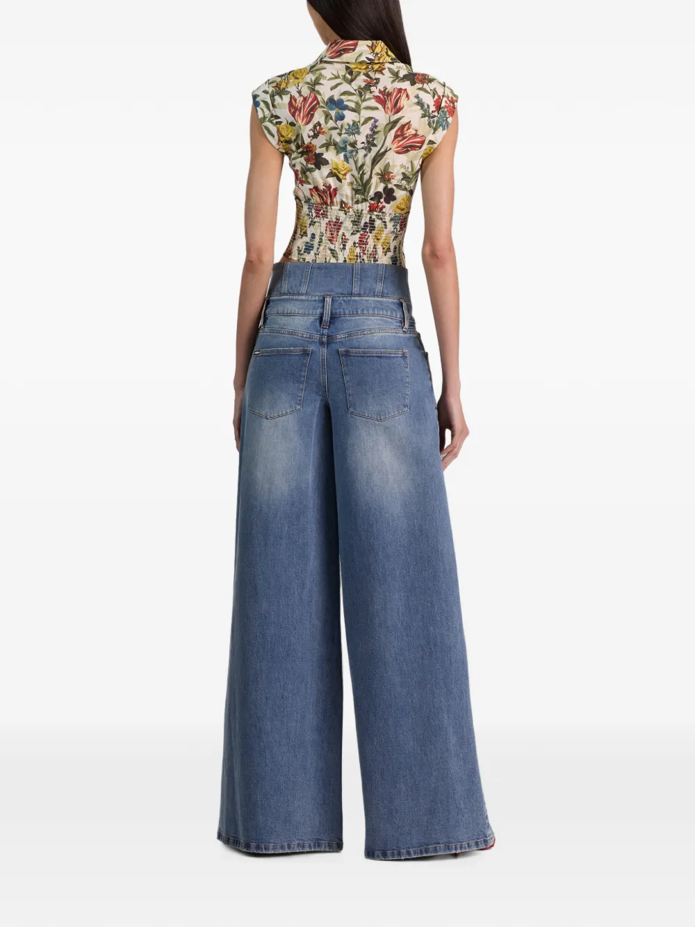 alice + olivia Kim top met bloemenprint Beige