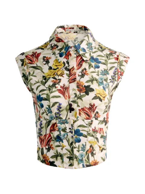 alice + olivia top Kim estilo corset con estampado floral