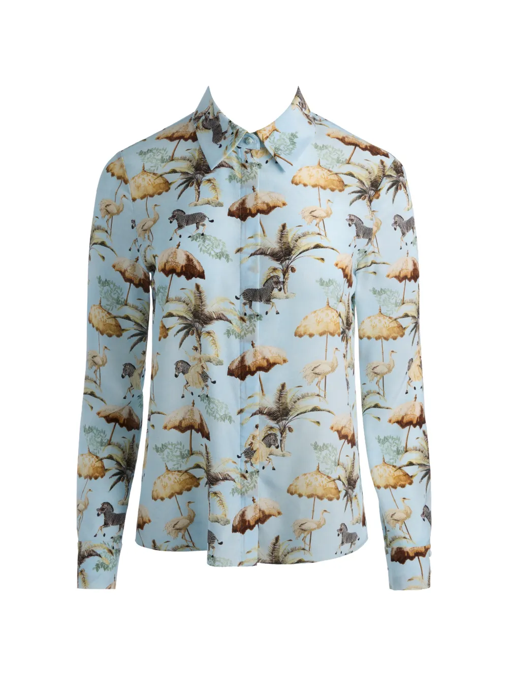 alice + olivia Willa Staceface animal-print shirt - Blu