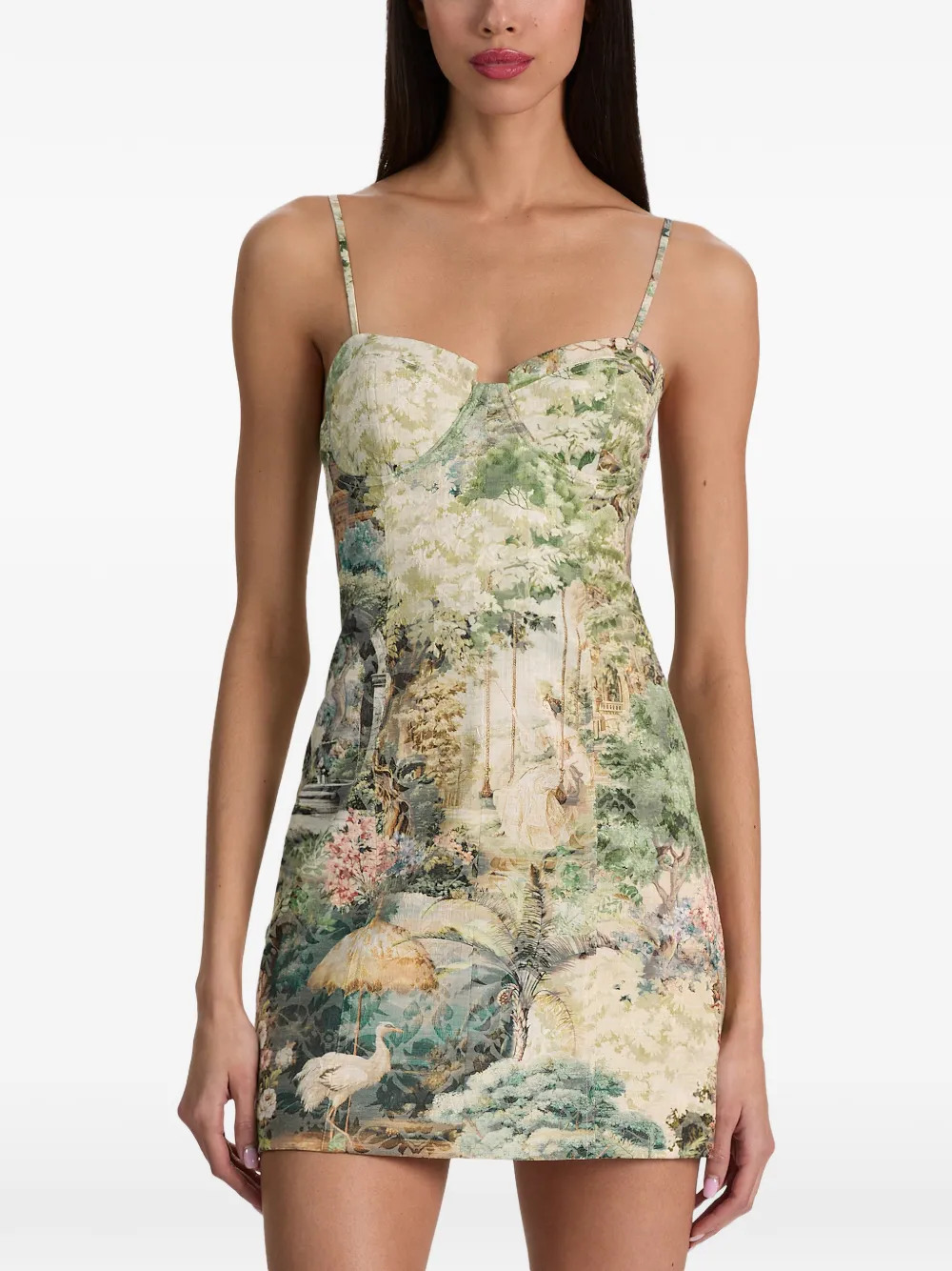 alice + olivia Korset mini-jurk Groen