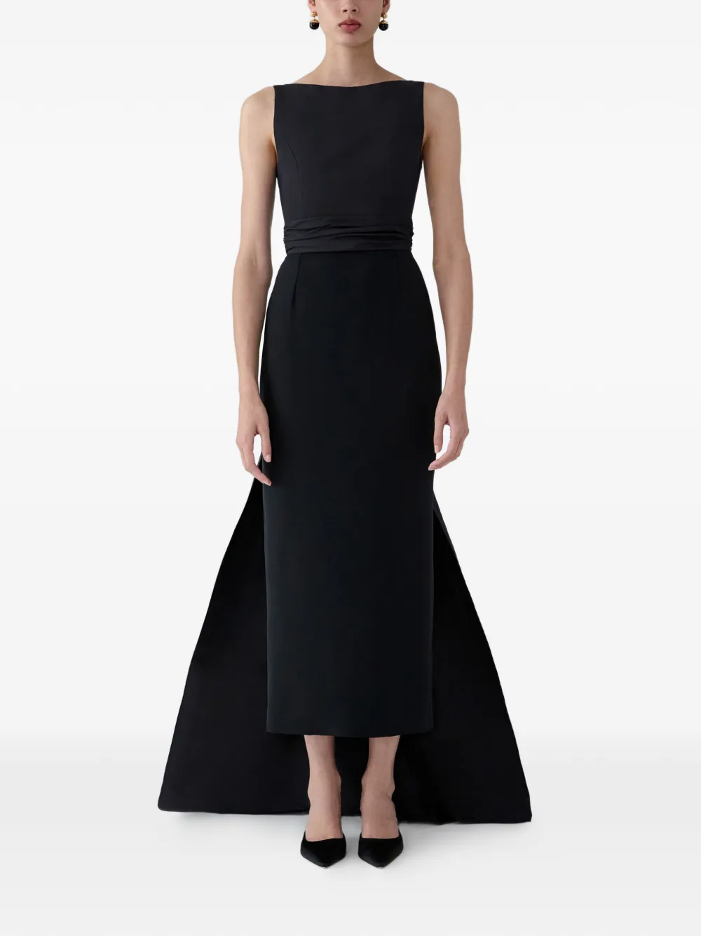 Carolina Herrera Avondjurk met strik Zwart
