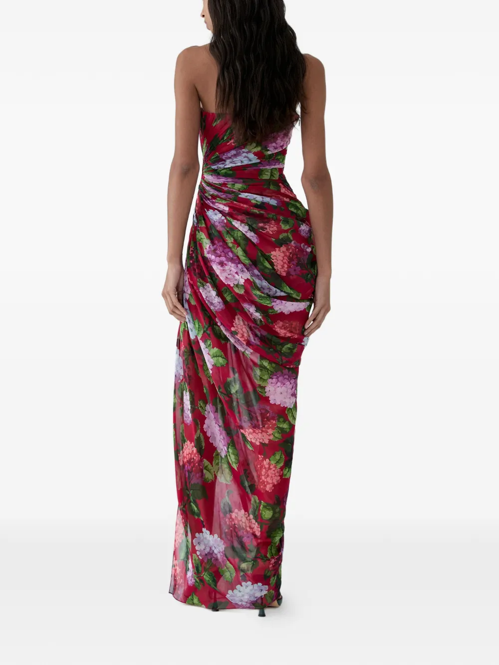 Carolina Herrera Strapless maxi-jurk Rood