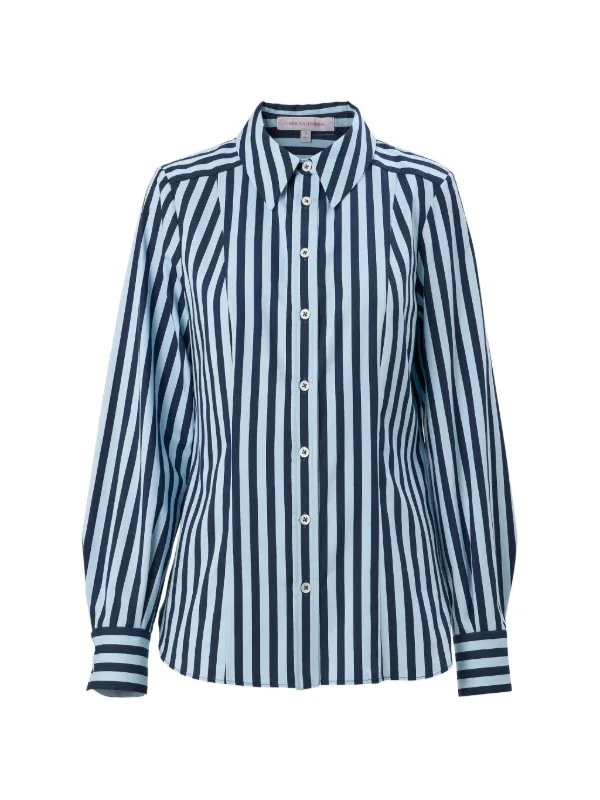 Carolina Herrera Isabella Striped Shirt in Blue