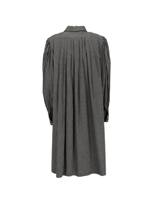 kenzo pleated dress Kenzo Pre-Owned pinstripe-pattern Pleated Dress | Grey
