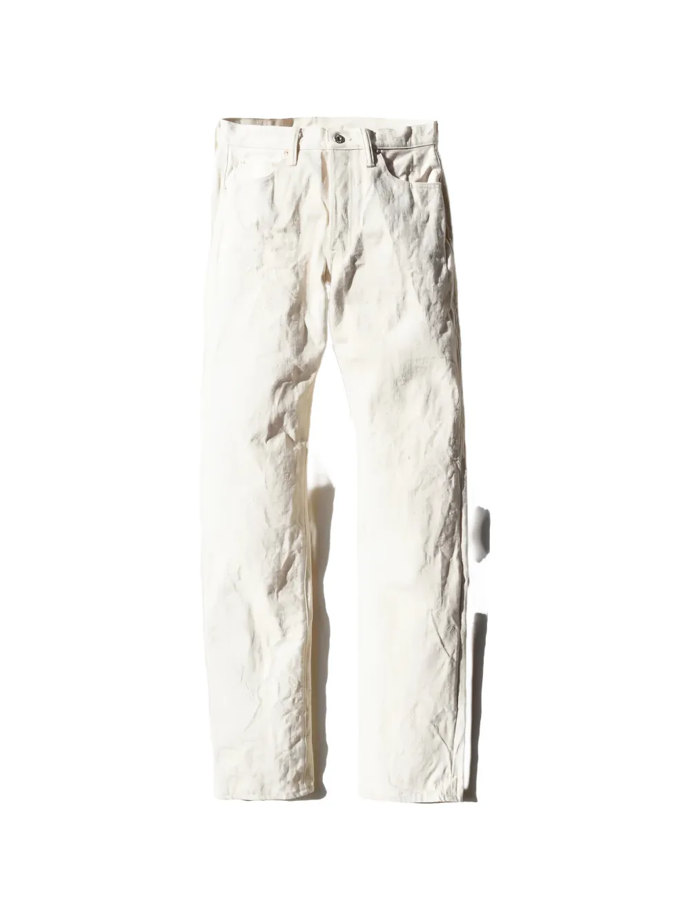 Samurai Jeans logo-patch straight-leg jeans - Toni neutri