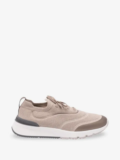 Brunello Cucinelli baskets en maille techno à détail thermocollé