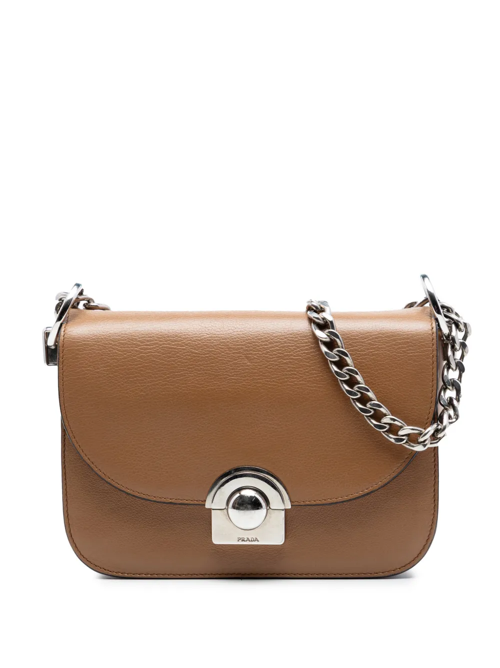 Prada Pre-Owned 2013-2026 Glace Calf Arcade crossbody bag - Marrone