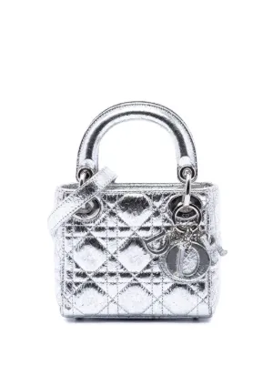 Christian Dior Pre-Owned 2017 Micro Metallic Crinkled Calfskin