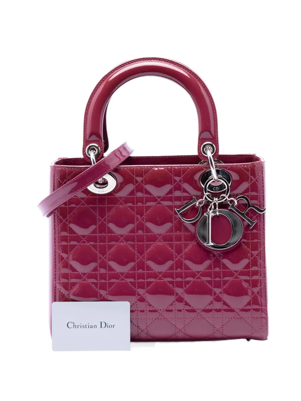 Christian Dior Pre-Owned 2012 ミディアム パテント カナージュ