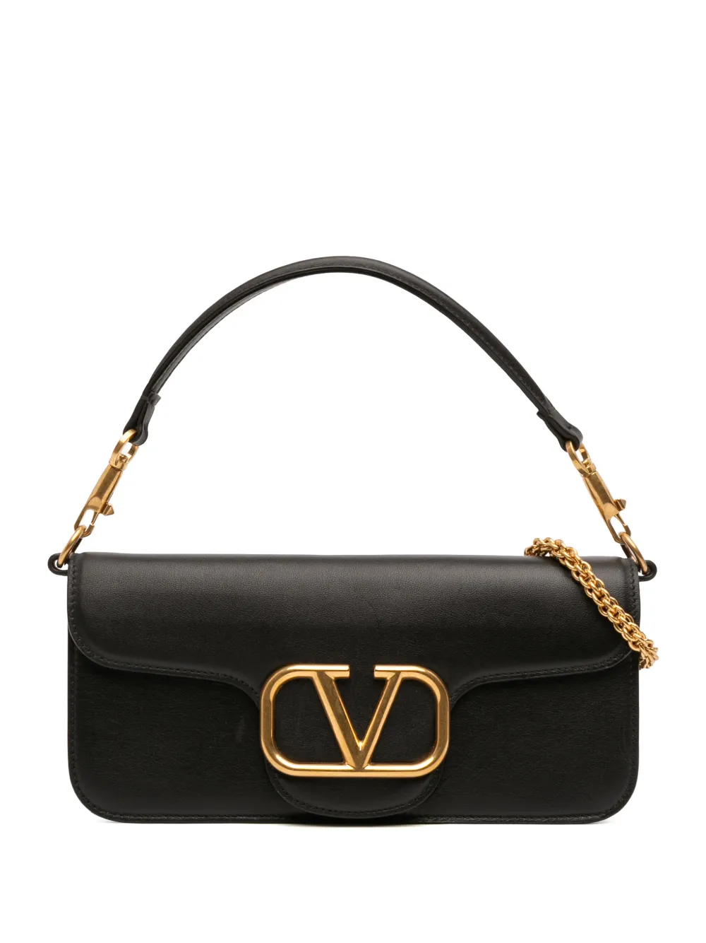 Valentino Garavani Pre-Owned 2018-2026 Calfskin VLogo Loco satchel - Nero