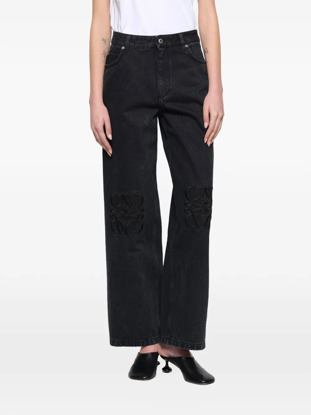 LOEWE Anagram baggy jeans Zwart